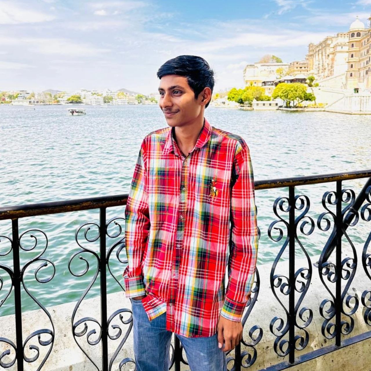 Mahesh Bhatiya by the waterfront